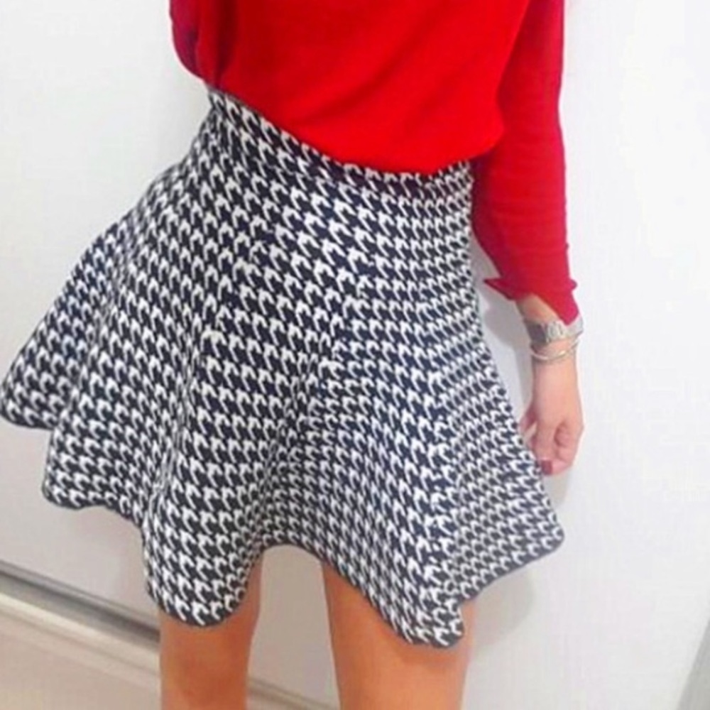 Houndstooth Skirt